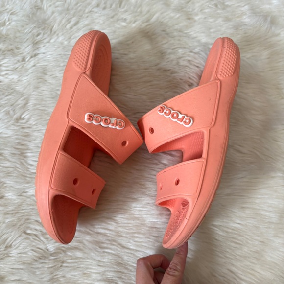 CROCS Peachy Orange Sandals - Picture 1 of 7